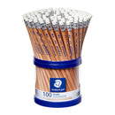 Staedtler Exam Natural 2B Pencil With Eraser Tip Cup Of 100