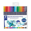 Staedtler Marsgraphic Double Ended Watercolour Brush Pens Box Of 18