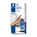 Staedtler Lumocolour Fine Permanent Pen Box Of 10 Black