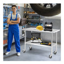 Stainless Steel Table Cart With 4 Universal Wheels For Kitchen