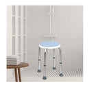 Rotating Shower Stool With 6 Height And Anti Slip Rubber Tips