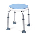 Rotating Shower Stool With 6 Height And Anti Slip Rubber Tips
