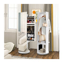 Swivel  Armoire With Cosmetics Storage For Bedroom