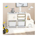 Truck Shaped Toddler Storage Cabinet With Bins And Drawers