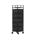 Storage Trolley Kitchen Cart 5 Tiers Storage Rack Black