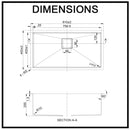 Dante Stainless Steel Kitchen Sink 810Mm Extra Large Deep Bowl Thick Top