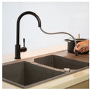 Klaas Stainless Steel Kitchen Mixer Tap Satin Black Finish with Pull Out