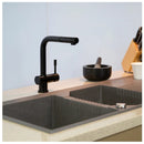 Sigge Stainless Steel Kitchen Mixer Tap With Pull Out Satin Black Finish