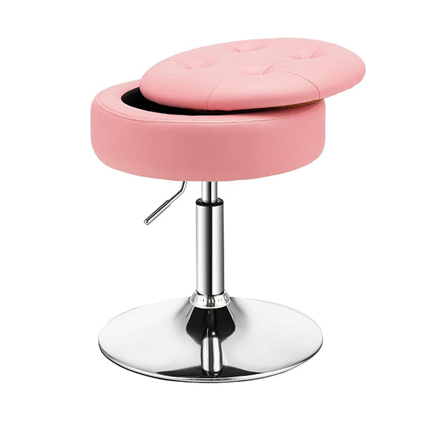 360 Degree Swivel Adjustable Stool With Pu Leather Seat