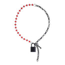S And M Exs And Ohs Crystal Day Red Black Collar Jewellery