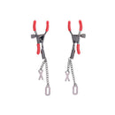 S&M Exs And Ohs Red Tipped Metal Nipple Clamps Set Of 2