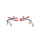 S&M Exs And Ohs Red Tipped Metal Nipple Clamps Set Of 2
