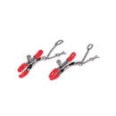 S&M Exs And Ohs Red Tipped Metal Nipple Clamps Set Of 2