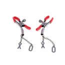 S&M Exs And Ohs Red Tipped Metal Nipple Clamps Set Of 2