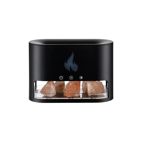 Salt Stone Ultrasonic Aroma Diffuser Humidifier Flame Night Light