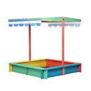 Kids Wooden Sandbox 120X120Cm