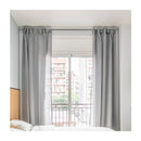 Satin Nickel Curtain Rod Steel Quiet Rail Pole Pommel Set Adjustable