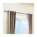 Satin Nickel Curtain Rod Steel Quiet Rail Pole Pommel Set Adjustable