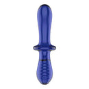 Satisfyer Double Crystal Blue Glass Double Ended Dildo