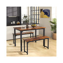 Space Saving Dining Table Set For 4 With 2 Benches For Kitchen