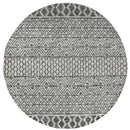 Pearl Arc Charcoal Beige Round Cotton Rug 160cm