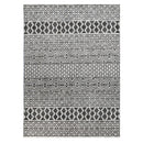 Pine Arc Charcoal Beige Cotton Rug