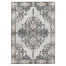 Solstice Arc Charcoal Beige Cotton Rug