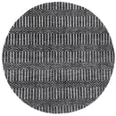 Willow Arc Charcoal Beige Round Cotton Rug 160cm