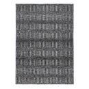 Winter Arc Charcoal Beige Cotton Rug
