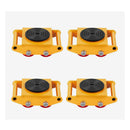 4PCS Machinery Skate Dolly, 17637LBS/8T Industrial Machinery Mover, Heavy Duty Carbon Steel Machinery Moving Skate with 4 PU Wheels and 360° Rotation Non-Slip Cap for Warehouse Workshop Factory