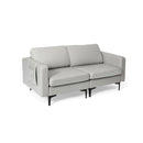 Seat Sofa Upholstered Fabric Modern Loveseat Couch With Remote Control