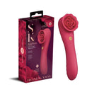 Secret Kisses Rosegasm Rose Quake Red Dual Ended Tapping Vibrator