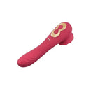 Secret Kisses Rosegasm Rose Quake Red Dual Ended Tapping Vibrator