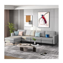 Sectional Sofa Couch With Reversible Ottoman For Living Room
