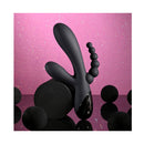 Selopa Triple Aces Black Usb Rechargeable Triple Stimulator Vibrator
