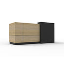 Bicolour Reception Counter Feature Strips Black