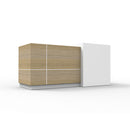 Bicolour Reception Counter Feature Strips White