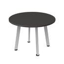 Serenity Coffee Table Black Top White Legs 600Mm Diameter