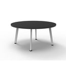 Serenity Coffee Table Black Top White Legs 900Mm Diameter