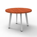 Serenity Coffee Table Cherry Top White Legs 600Mm Diameter