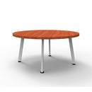 Serenity Coffee Table Cherry Top White Legs 900Mm Diameter