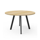 Serenity Meeting Table Round 1200Mm Diameter Oak Top Black Base
