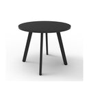 Serenity Meeting Table Round 900Mm Diameter Black Top Black Base
