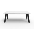 Serenity Rectangular Coffee Table 1200 X 600 X 450Mm White Black Base