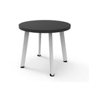 Serenity Round Coffee Table Black Top White Frame 500mm Dia x 450mm H