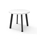 Serenity Round Coffee Table Nat White Black Legs 500Mm Dia X 450Mm H