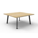 Serenity Square Coffee Table 900 X 900 X 450Mm Oak Top Black Base