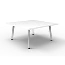 Serenity Square Coffee Table 900 X 900 X 450Mm White Top White Base