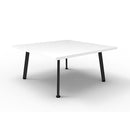 Serenity Square Coffee Table 900 x 900 x 450mm White Top Black Base