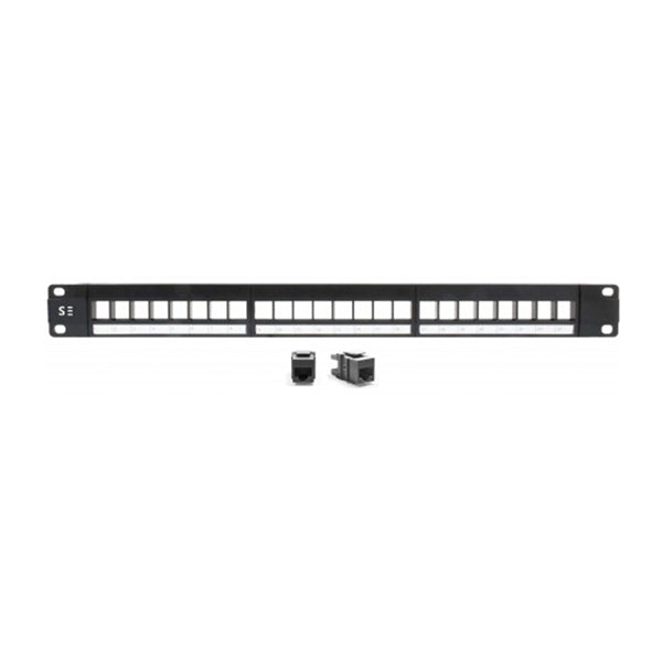 Serveredge 24 Port 1Ru Patch Panel Cat6 Modular Keystone Jack Kit ...